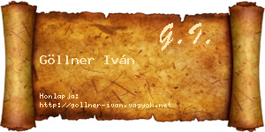 Göllner Iván névjegykártya